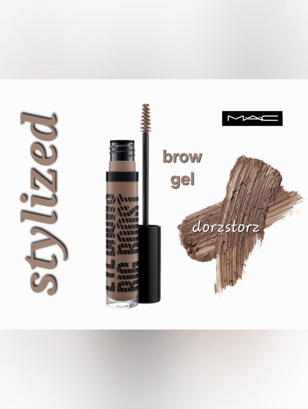 MAC • Eye Brows Big Boost Fibre Gel • STYLIZED • .14 oz • New in Box Soft Glam
